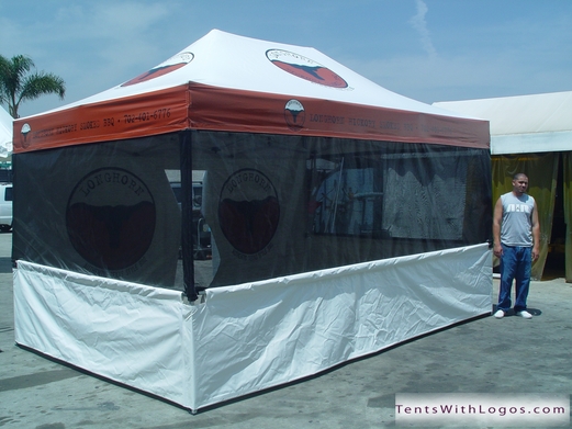 10 x 15 - Pop Up Tent - Longhorn Hickory Smoked BBQ